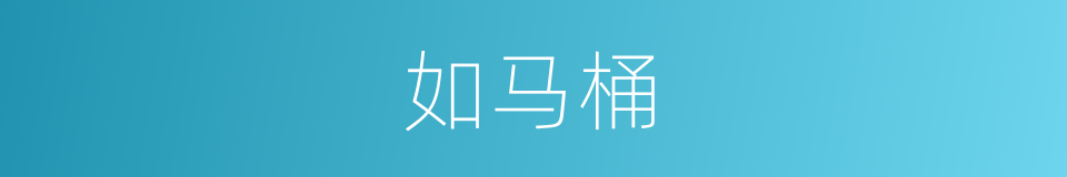 如马桶的同义词