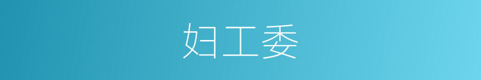 妇工委的同义词