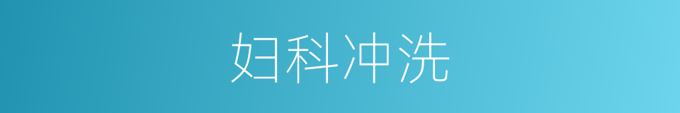 妇科冲洗的同义词