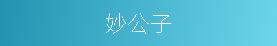 妙公子的同义词