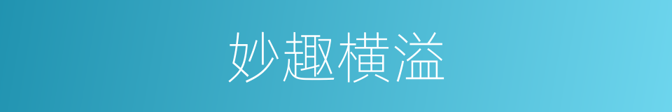 妙趣横溢的同义词