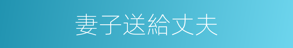 妻子送給丈夫的同義詞