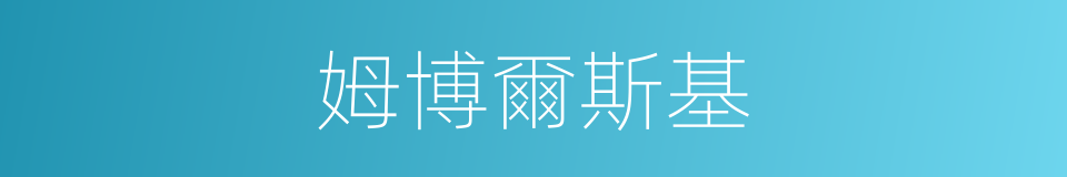 姆博爾斯基的同義詞