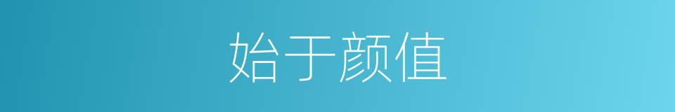 始于颜值的同义词