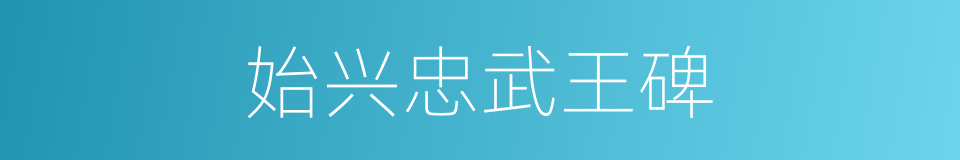 始兴忠武王碑的同义词