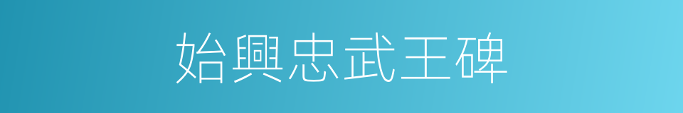始興忠武王碑的同義詞
