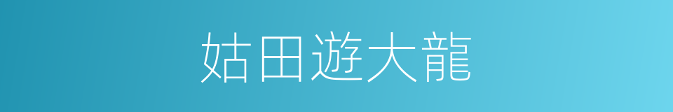 姑田遊大龍的同義詞