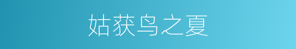 姑获鸟之夏的同义词