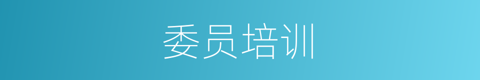 委员培训的同义词