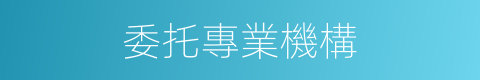 委托專業機構的同義詞
