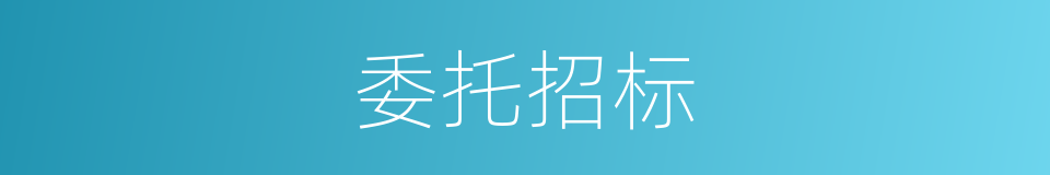 委托招标的同义词