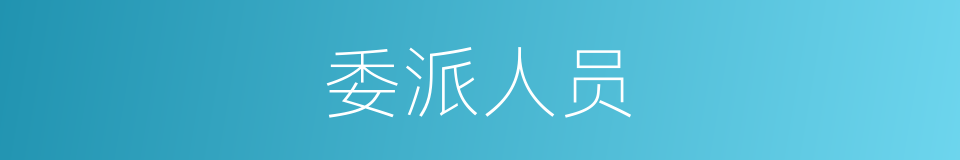 委派人员的同义词