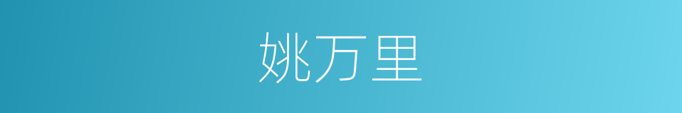 姚万里的同义词