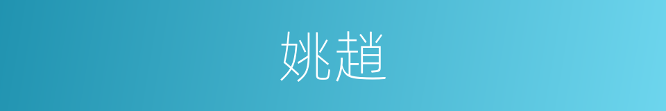 姚趙的同義詞