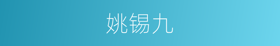 姚锡九的同义词
