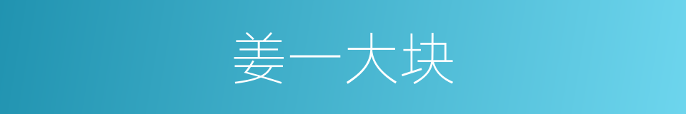 姜一大块的同义词