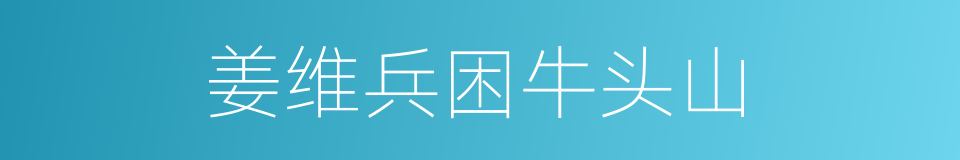 姜维兵困牛头山的同义词