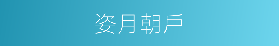姿月朝戶的同義詞