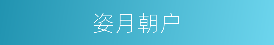 姿月朝户的同义词