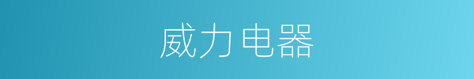威力电器的同义词