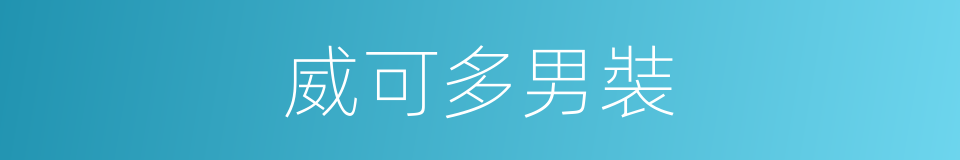 威可多男裝的同義詞