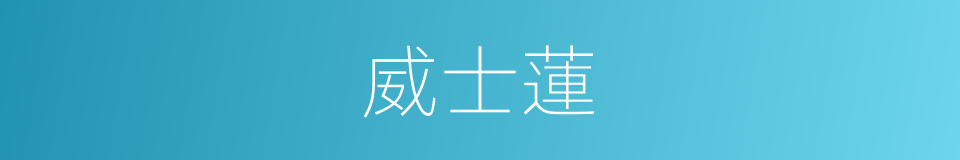 威士蓮的同義詞