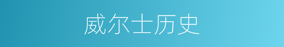 威尔士历史的同义词