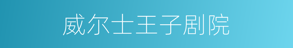 威尔士王子剧院的同义词
