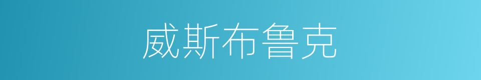 威斯布鲁克的同义词