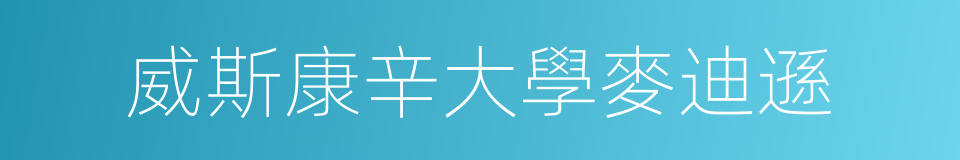 威斯康辛大學麥迪遜的同義詞