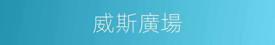 威斯廣場的同義詞
