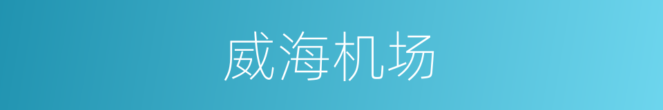 威海机场的同义词
