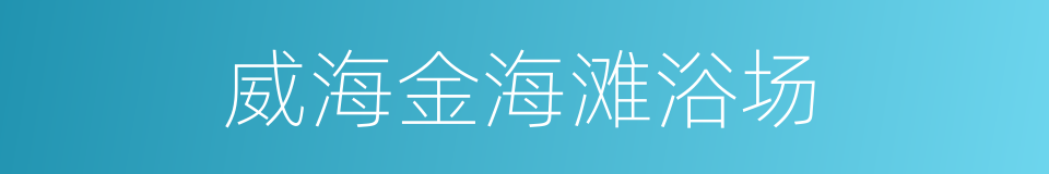 威海金海滩浴场的同义词