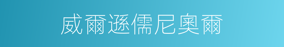 威爾遜儒尼奧爾的同義詞