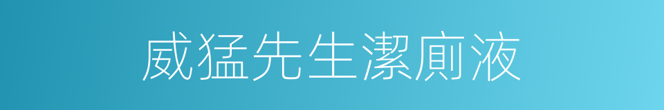 威猛先生潔廁液的同義詞