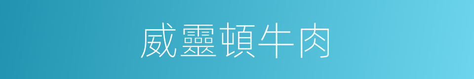 威靈頓牛肉的同義詞