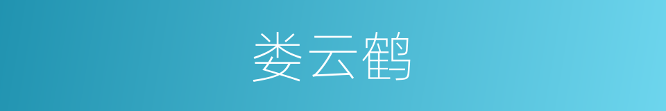 娄云鹤的同义词