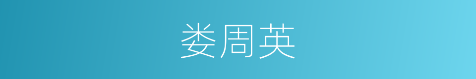 娄周英的同义词