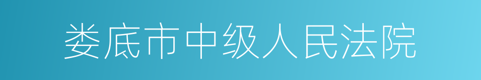 娄底市中级人民法院的同义词