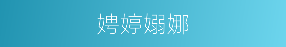 娉婷嫋娜的意思