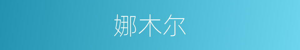 娜木尔的同义词