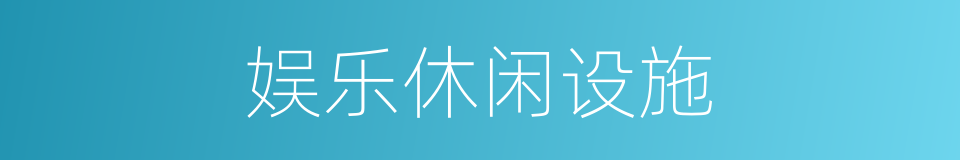 娱乐休闲设施的同义词