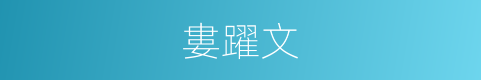 婁躍文的同義詞
