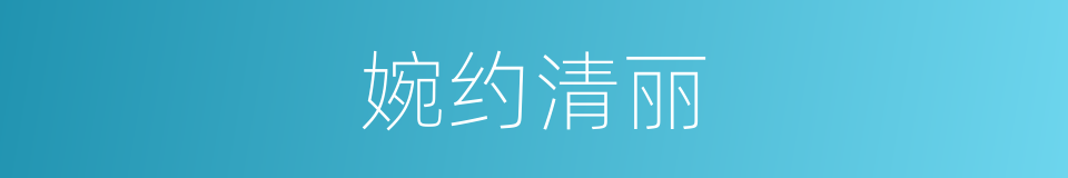 婉约清丽的意思