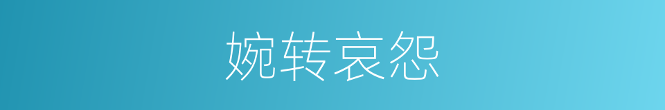 婉转哀怨的意思