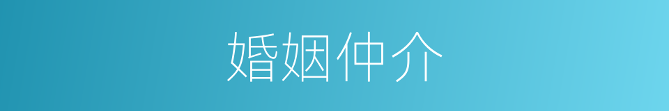 婚姻仲介的同义词