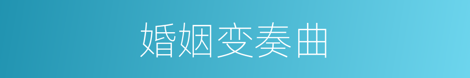 婚姻变奏曲的同义词