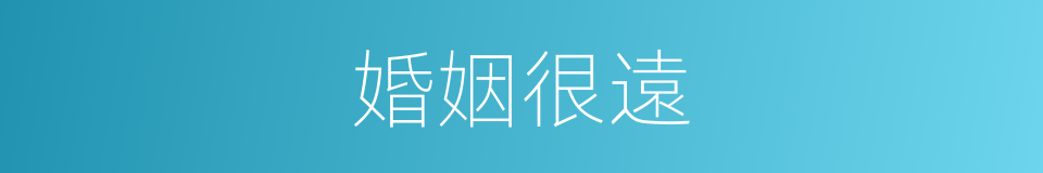 婚姻很遠的同義詞