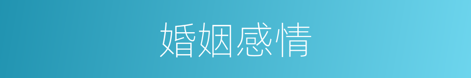 婚姻感情的同义词