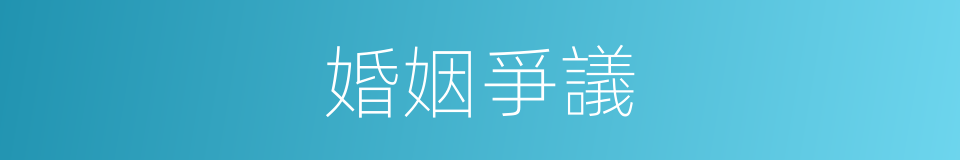 婚姻爭議的同義詞